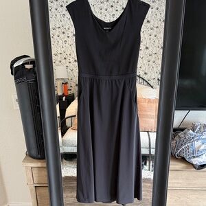 Athleta Black Midi Dress Sz SP